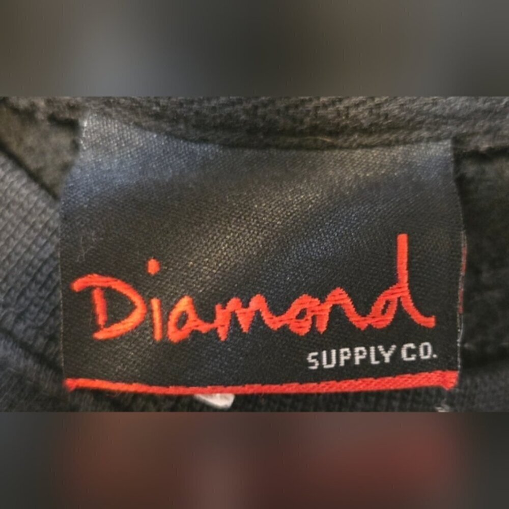 Diamond Supply Co Black Crewneck Pullover Sweatshirt Womens Medium Retro - Picture 9 of 11